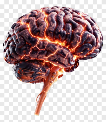 Brain With Lightning PNG