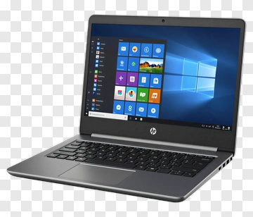 HP Laptop With Windows Desktop PNG