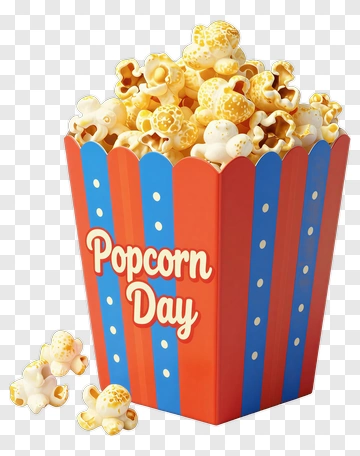 Popcorn Day Celebration PNG