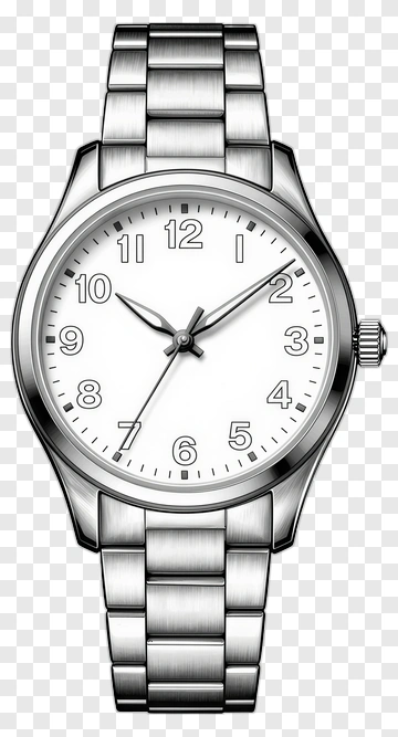 Silver Analog Wristwatch PNG