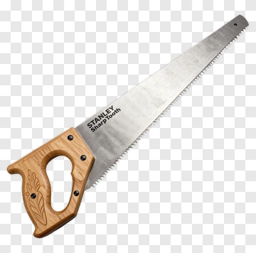 Stanley Hand Saw With Wooden Handle PNG