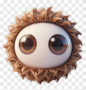 Big Brown Eyed Creature PNG