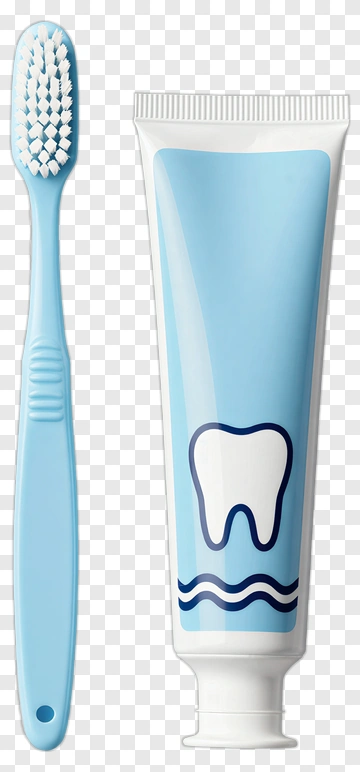 Blue Toothbrush And Toothpaste PNG