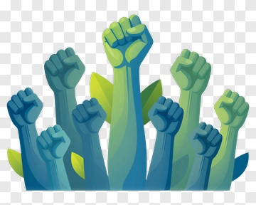 Raised Fists In Support PNG