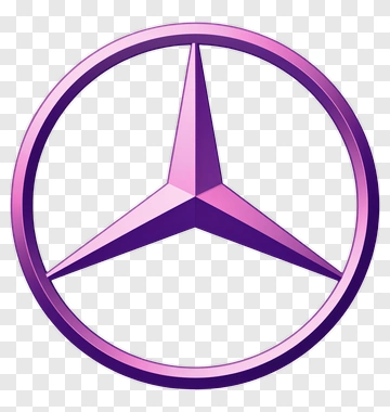 Mercedes-Benz Logo In Purple And Pink PNG