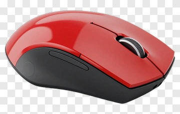 Red And Black Computer Mouse PNG