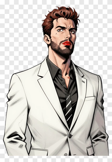 Man In White Suit PNG