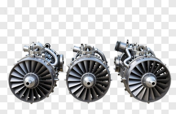 Three Jet Engines PNG