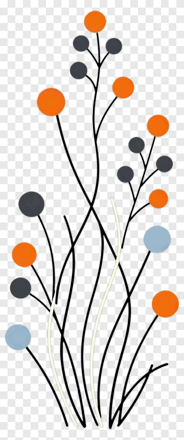 Abstract Plant With Spheres PNG