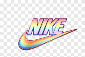 Nike Logo With Rainbow Gradient PNG