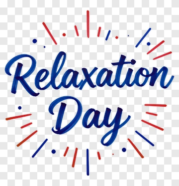 Relaxation Day Handwritten Text PNG