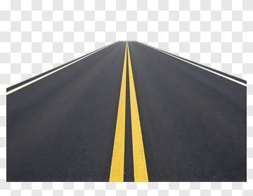 Road With Double Yellow Line PNG