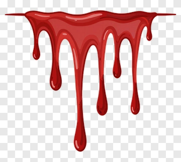 Red Blood Drip Illustration PNG