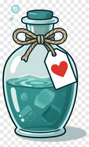Heart Tag Bottle PNG