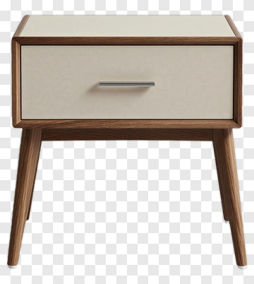 Minimalist Wooden Side Table PNG