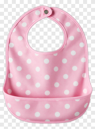 Pink Polka Dot Bib PNG
