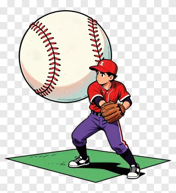 Baseball Player Ready To Catch PNG