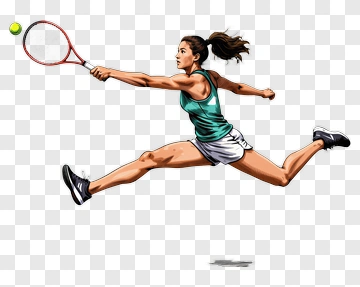 Tennis Player In Action PNG