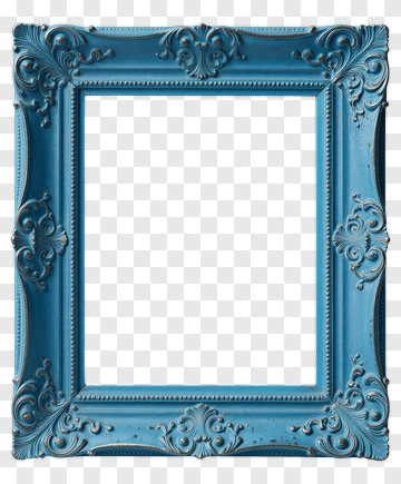 Ornate Blue Frame PNG