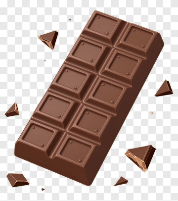 Chocolate Bar With Crumbled Pieces PNG