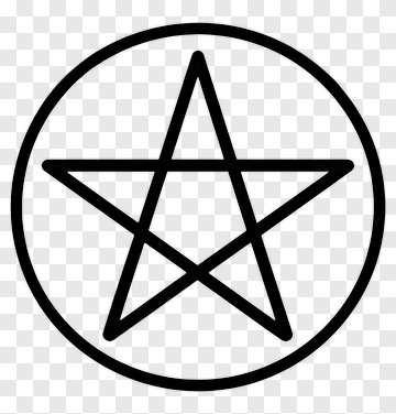 Black Pentagram In Circle PNG