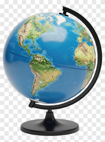 Earth Globe With Map PNG