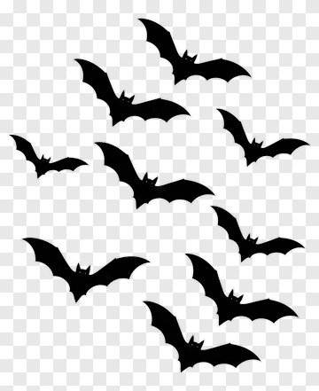 Black Bat Silhouettes PNG