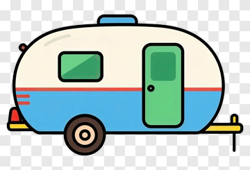 Vintage Camper Travel Trailer PNG