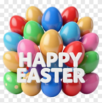 Happy Easter Eggs Celebration PNG