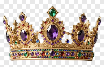 Golden Crown Adorned With Precious Stones PNG