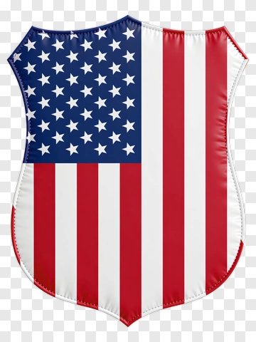 American Flag On Shield PNG