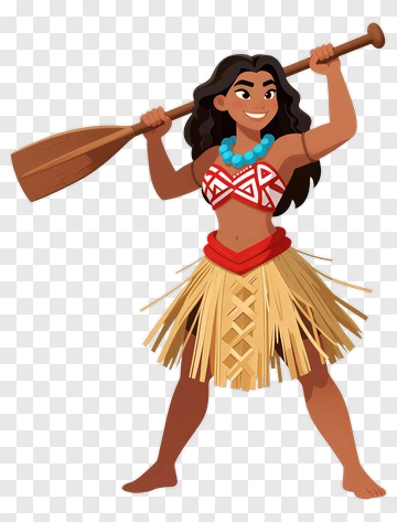 Moana Holding Paddle PNG