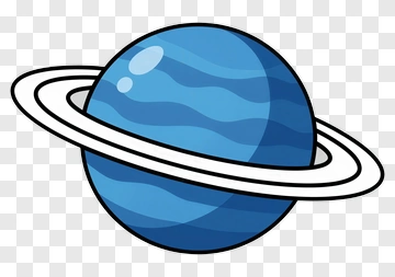 Cartoon Saturn With Rings PNG