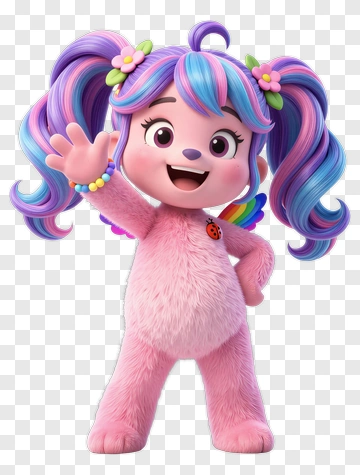 Poppy Waving With Rainbow Wings PNG