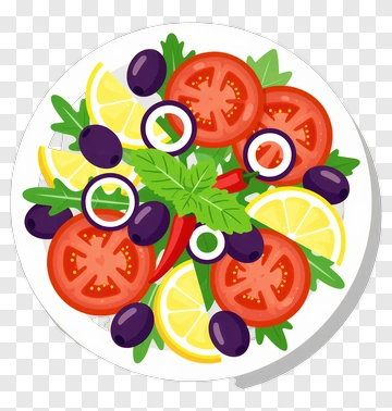 Fresh Salad With Tomato And Mint PNG