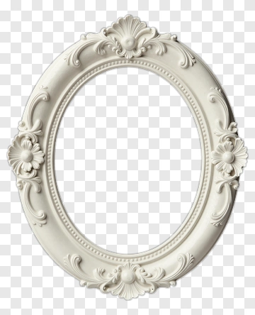 Ornate White Frame PNG