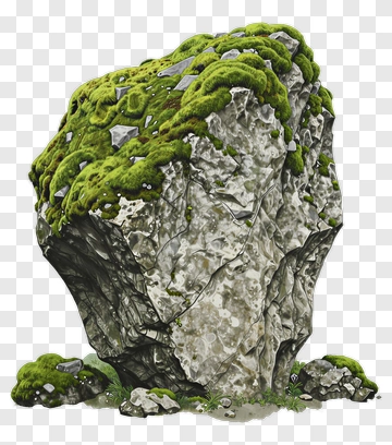 Moss Covered Rock PNG