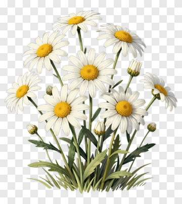 Bouquet Of White Daisy Flowers PNG