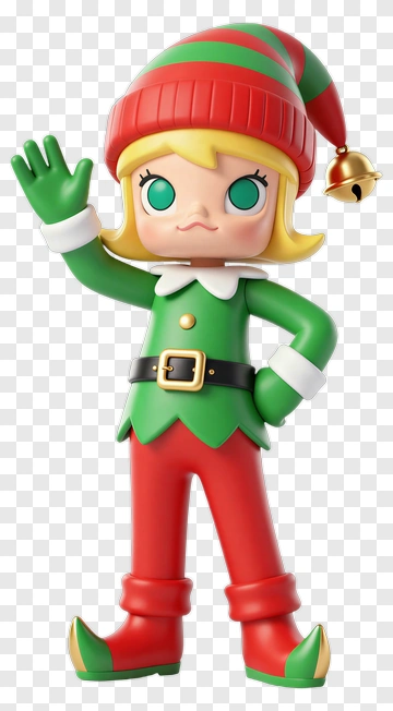 Cartoon Elf Waving PNG