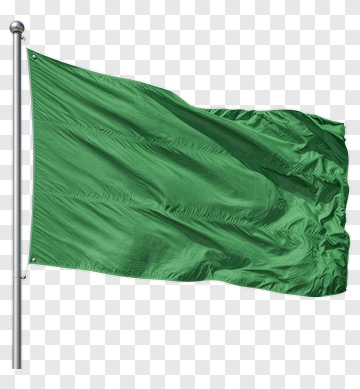 Green Flag Flying PNG