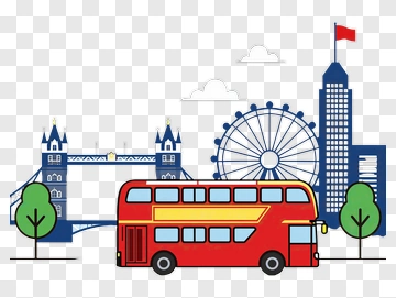 Red Double Decker Bus In London PNG