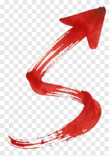 Red Watercolor Arrow PNG