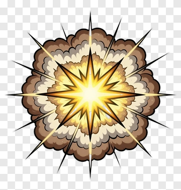 Cartoon Explosion Starburst PNG