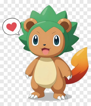 Cubone With A Heart Thought Bubble PNG