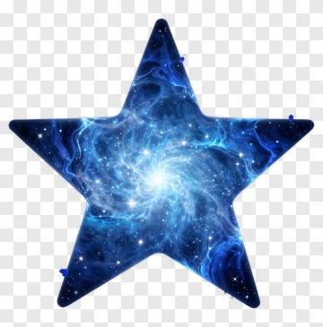 Cosmic Star With Nebula Pattern PNG