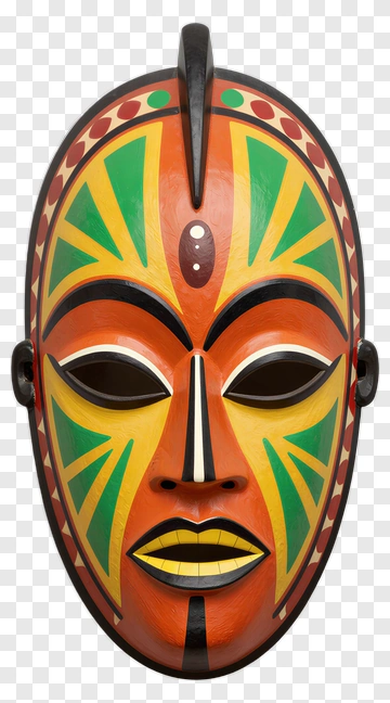 Colorful Tribal Mask PNG