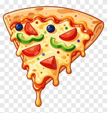 Pizza Slice With Vegetables And Cheese PNG