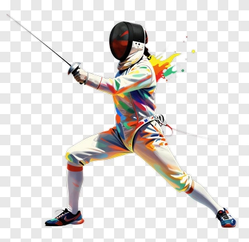 Fencer In Action PNG