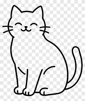 Cute Cat Drawing PNG
