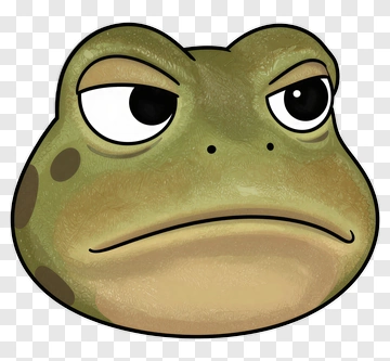 Cartoon Frog With Angry Expression PNG